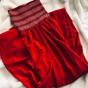 NEW Red jumper with white embroidery